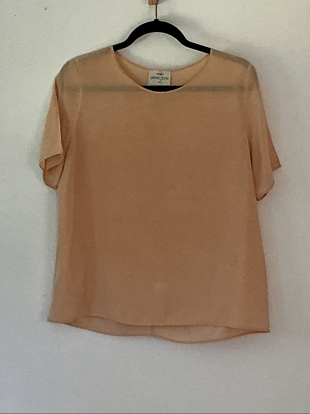Guada Forte silk Ivy Peach Short Sleeve Blouse